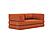 CozyPad Sleeper Sofa with Arms Esina Rust Orange by Innovation Living