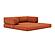 CozyPad Sleeper Sofa with Arms Esina Rust Orange by Innovation Living