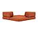 CozyPad Sleeper Sofa with Arms Esina Rust Orange by Innovation Living