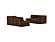 CozyPad Sleeper Sofa L-Shape with Arms Taura Cappuccino by Innovation Living