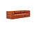 CozyPad Sleeper Sofa Grand with Arms Esina Rust Orange by Innovation Living