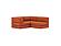 CozyPad Sleeper Sofa Grand with Arms Esina Rust Orange by Innovation Living