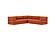 CozyPad Sleeper Sofa Corner with Arms Esina Rust Orange by Innovation Living