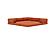 CozyPad Sleeper Sofa Corner with Arms Esina Rust Orange by Innovation Living