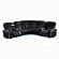 Electra Black Sectional Sofa by Galaxy Furniture