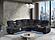 Electra Black Sectional Sofa by Galaxy Furniture
