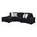 Magnum Black Sectional Sofa by Galaxy Furniture