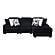 Magnum Black Sectional Sofa by Galaxy Furniture