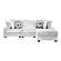 Magnum Cream Sectional Sofa by Galaxy Furniture