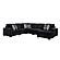 Maxwell Black Sectional Sofa by Galaxy Furniture