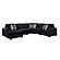 Maxwell Black Sectional Sofa by Galaxy Furniture