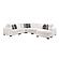 Maxwell Cream Sectional Sofa by Galaxy Furniture