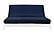 Medley Midnight Linen Texture Futon Cover by Prestige