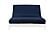 Medley Midnight Linen Texture Futon Cover by Prestige