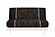 Japanese Printed Futon Cover - Small Kanji (Black & Gold)