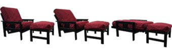 Futon Set in Seating, Lounge and Sleep Positions